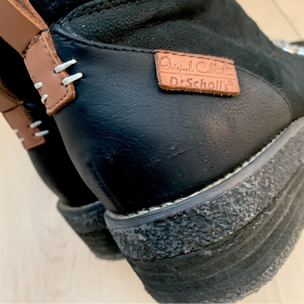 Dr. Scholl’s Tristan Hiking Boots Low Heel Black with Contrast Laces Ankle Boots - Picture 3 of 11
